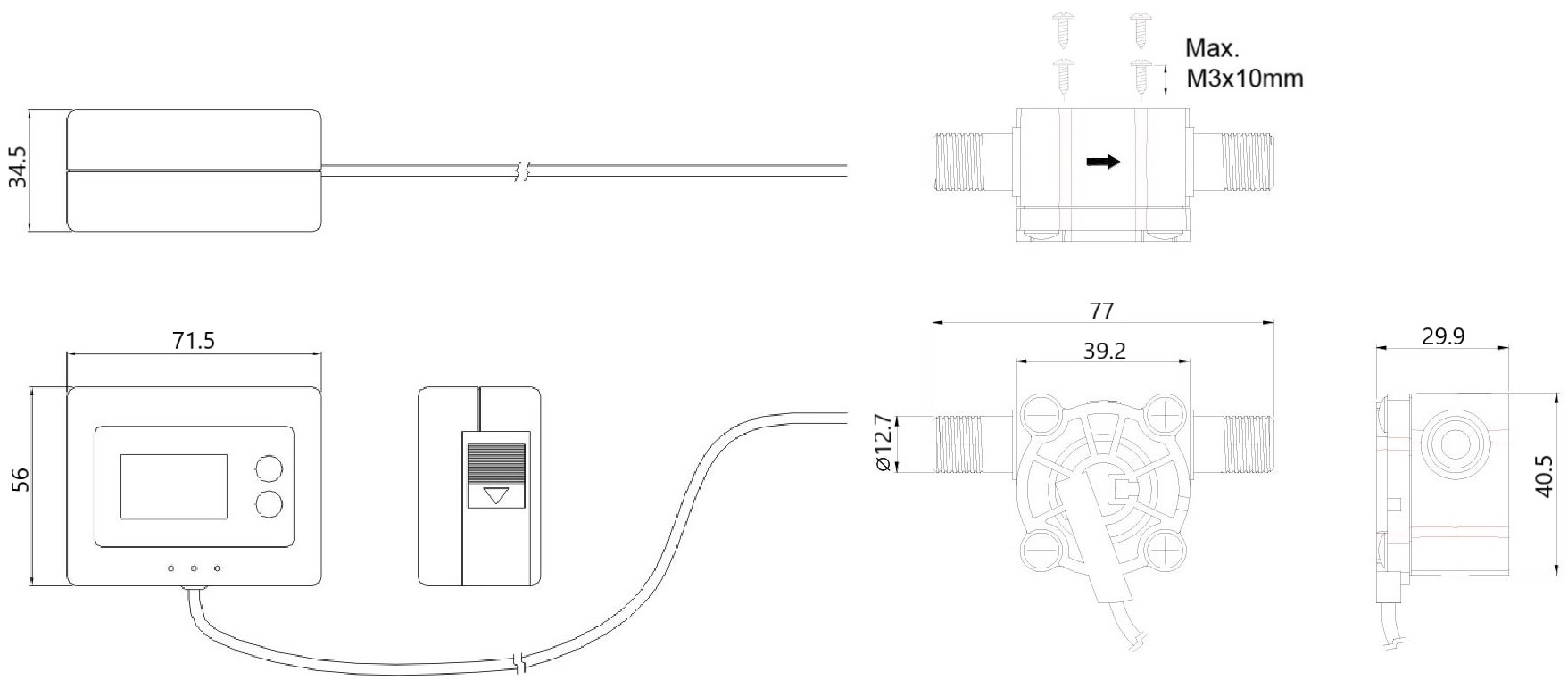 DigiFlow 8300T 1_4”-1-尺寸