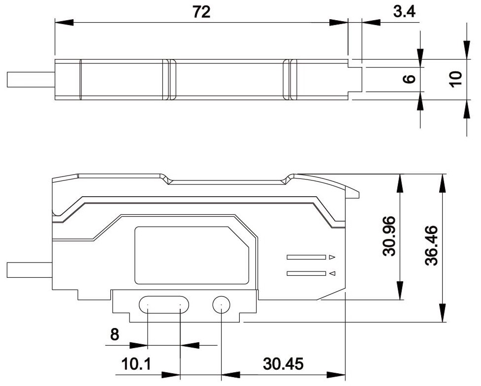 X10-Series光纖放大器-尺寸